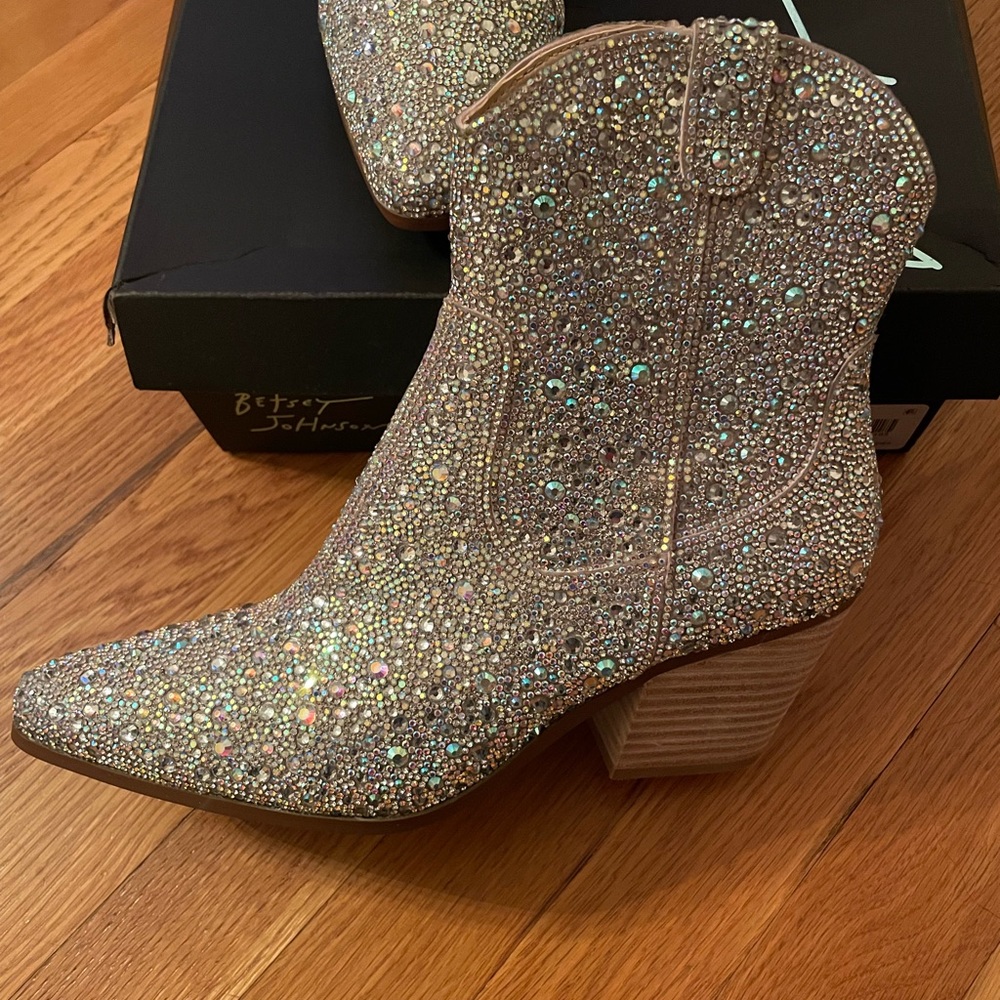 Betsy Johnson emory rhinestone boots